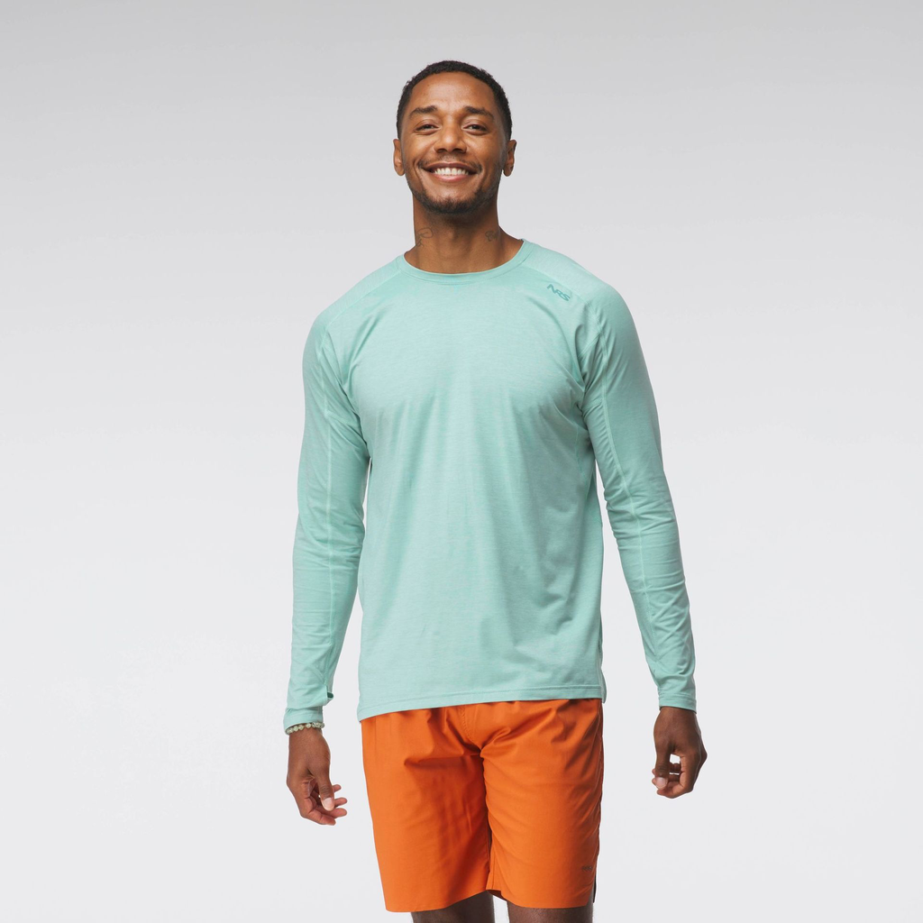 Men's Silkweight L:S Shirt (Aquifer) Front.webp