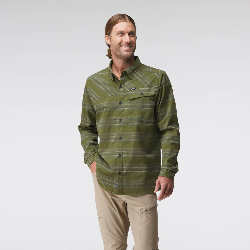 NRS Men’s Campfire Flannel Forest Green.webp