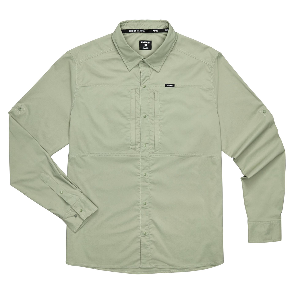 NRS_Fly_Fishing_Apparel_01_MsDrifterShirt_Sage_Laydown_091724_2000x2000.webp