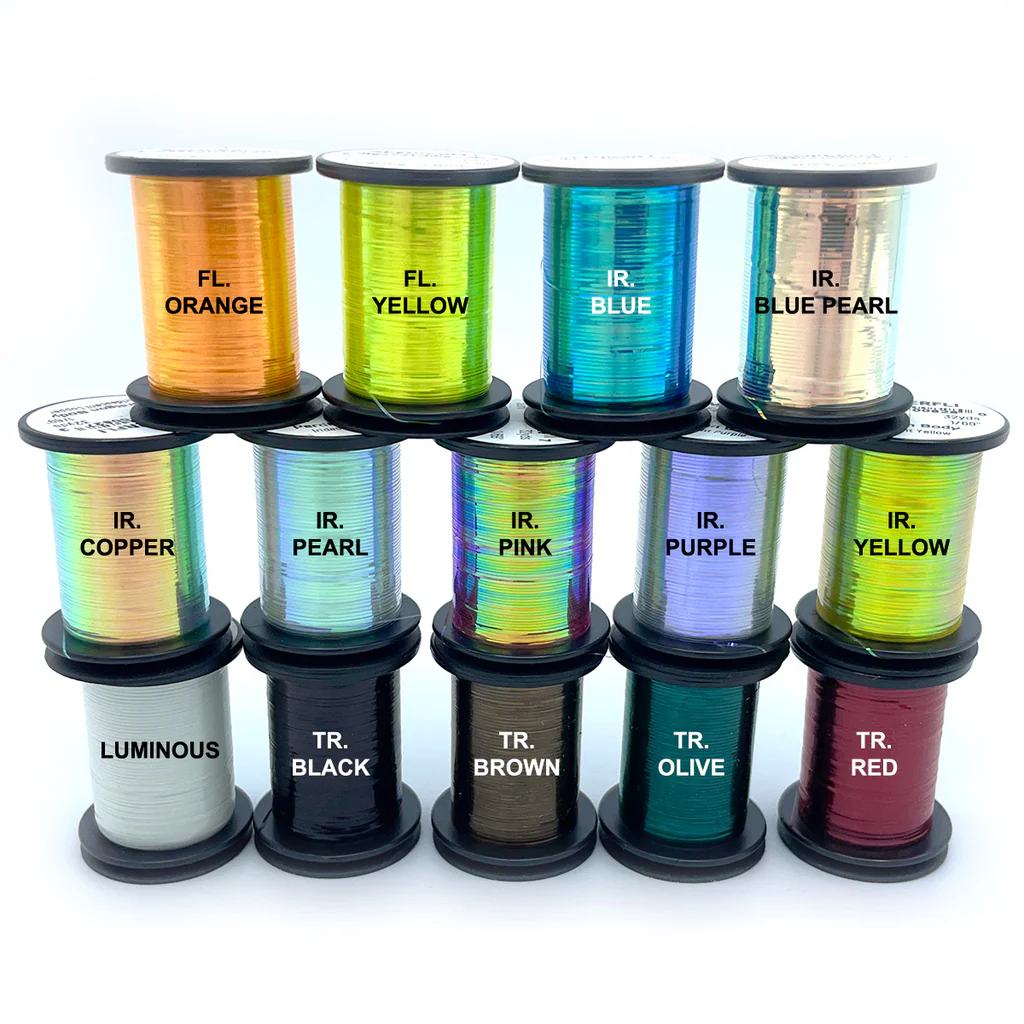 Perdigon Body 1/69&#34; Tinsel (Iridescent Translucent Red)