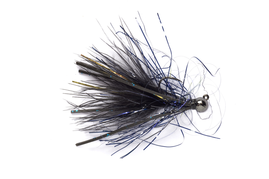 FM Daniel's UV Polar Jig Streamer Black Barbless